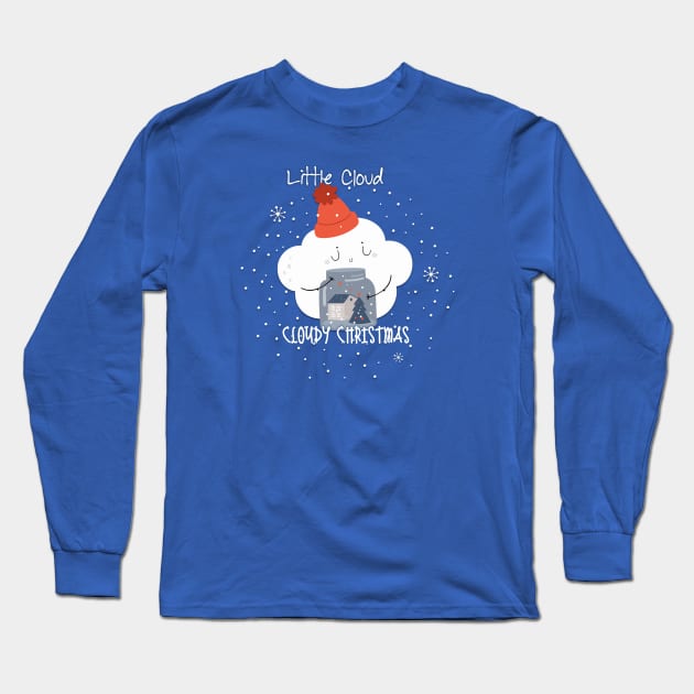 Cloudy Christmas Long Sleeve T-Shirt by LittleCloudSongs